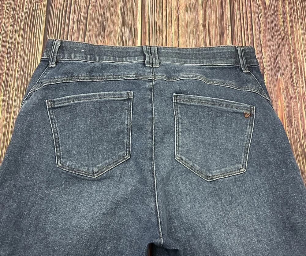 💋 Wit & Wisdom Ab Solution Jeans Womens Plus Size 16W Blue Wide-Leg Stretch